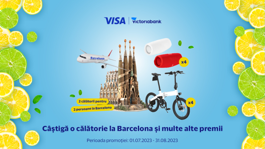 Câștigă o vacanță la Barcelona cu Victoriabank și cardul SALUT într-o promoție de vară cu super premii