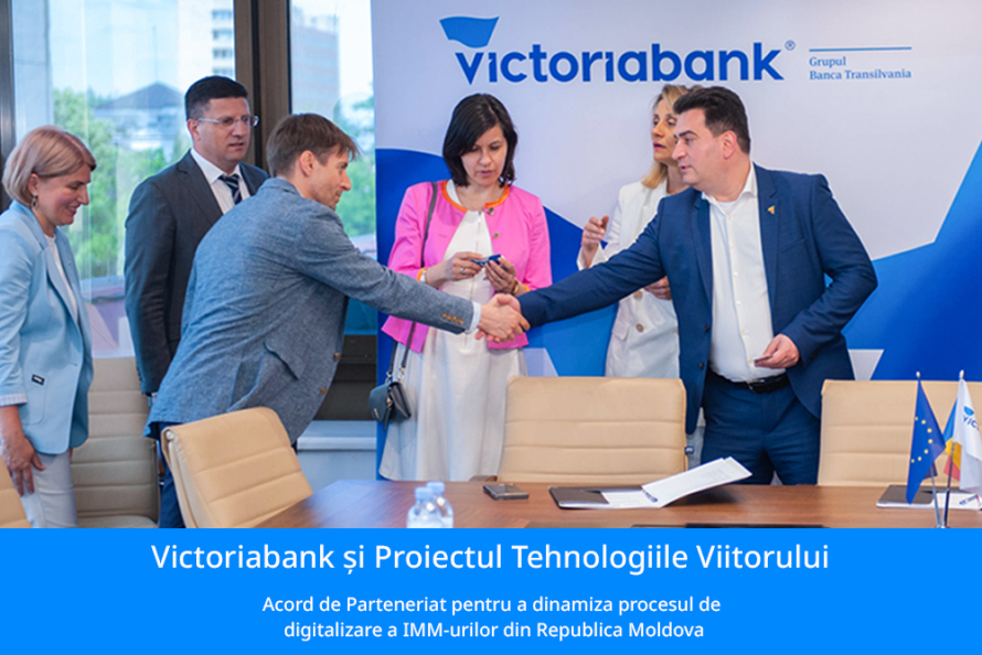 Victoriabank și Proiectul Tehnologiile Viitorului în Moldova au încheiat un Acord de Parteneriat pentru a dinamiza procesul de digitalizare a IMM-urilor din Republica Moldova