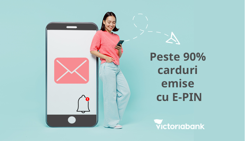 #CuPoftăDeDigitalizare. Serviciul E-PIN, preferat de peste 90 la sută dintre clienții Victoriabank