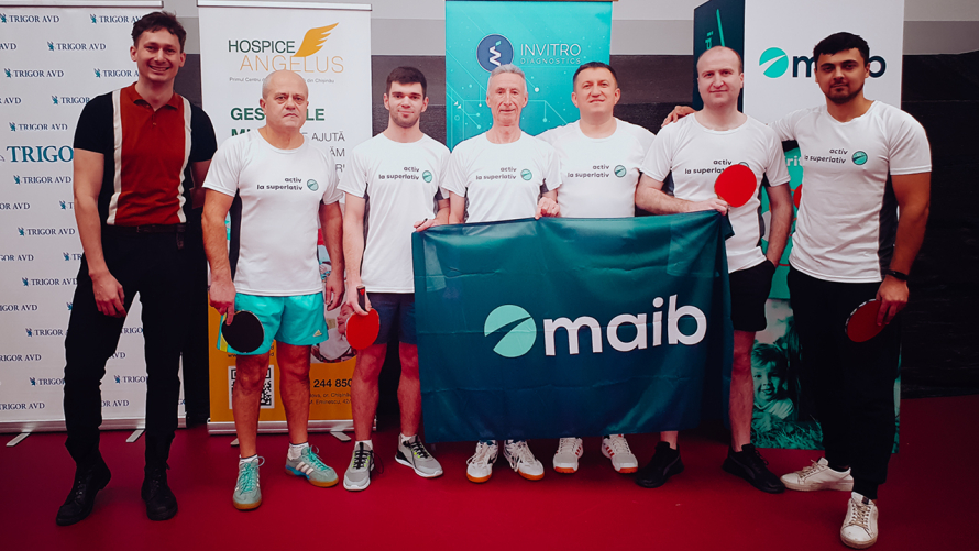 Maib a participat la Cupa de tenis de masă, organizat de Hospice Angelus Moldova