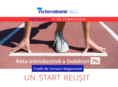 Credit de consum negarantat de la Victoriabank de două ori mai ieftin