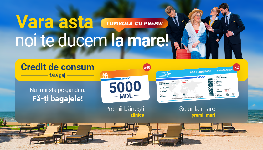 Moldindconbank lansează o promoție care te trimite în vacanță la mare