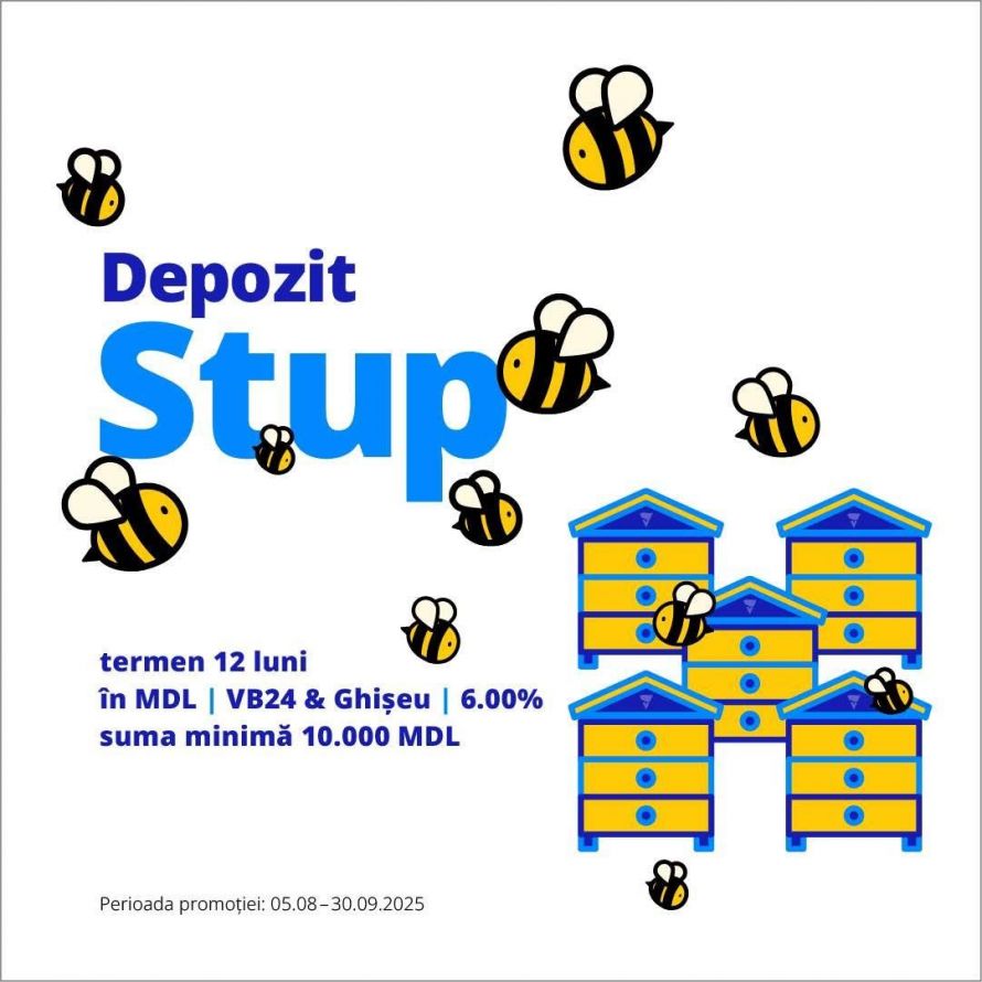 Victoriabank lansează „Stup” – depozit cu 6% dobândă fixă