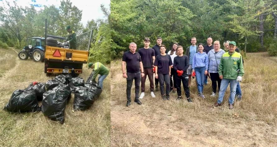 Cu sacii plini din pădure: oamenii Victoriabank au curățat zona Florilor – Calea Orheiului din Chișinău