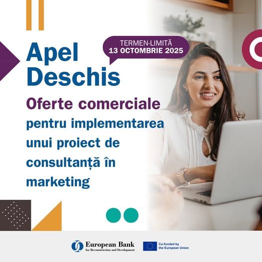 Oportunitate pentru firmele de marketing: BERD selectează parteneri pentru sprijinirea IMM-urilor