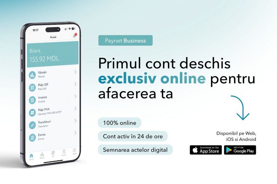 Cum să economisești timp și bani în afacerea ta: Paynet Business transformă finanțele IMM-urilor din Moldova