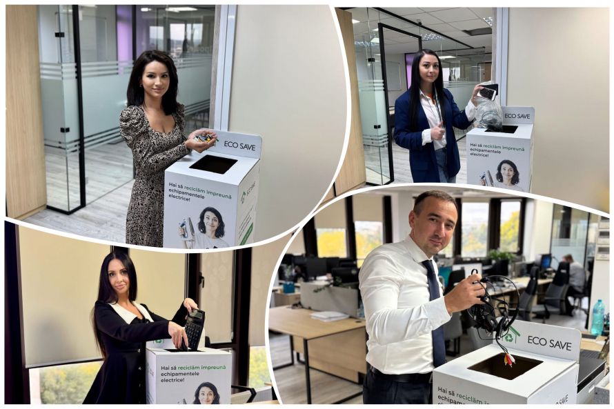 Echipa Moldindconbank, exemplu de reciclare responsabilă a deșeurilor electrice și electronice