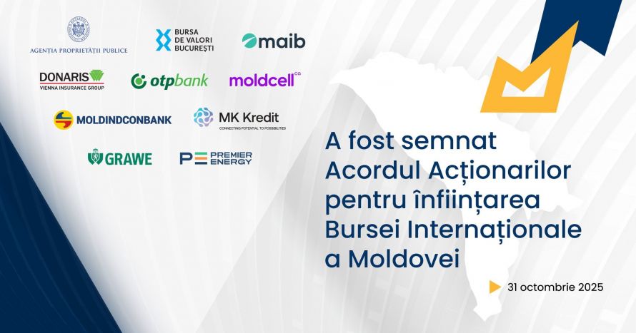 Bursa Internațională a Moldovei prinde contur: maib, OTP Bank Moldova și Moldindconbank, printre fondatori