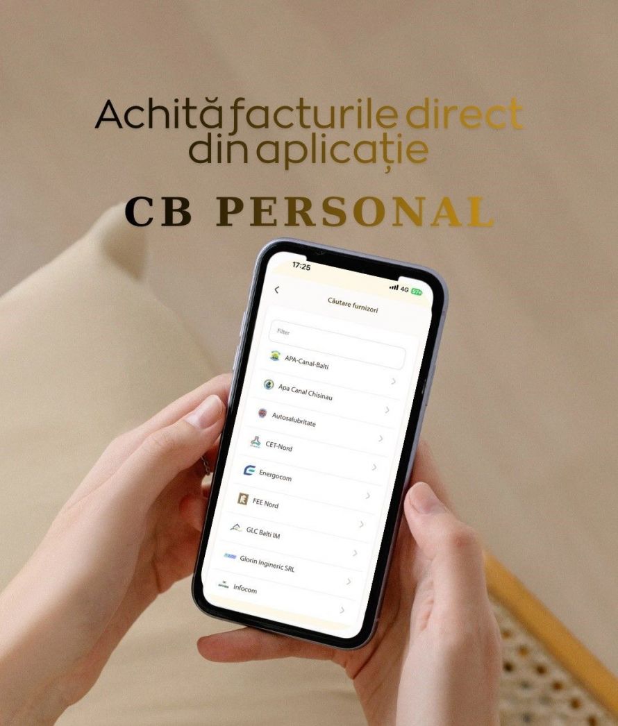 Comerțbank digitalizează plățile comunale în aplicația CB Personal