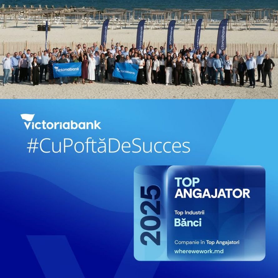 Victoriabank, cel mai apreciat angajator din Moldova în 2025