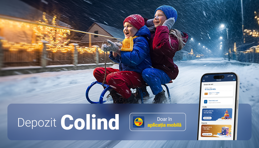 Depozitul „Colind” revine în oferta Moldindconbank: dobânzi stabile și acces online