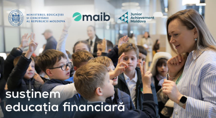 Maib investește 2 milioane lei în educația financiară din 35 de „școli model”