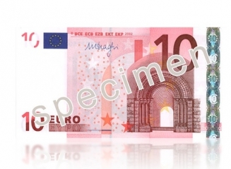 Noua bancnotă de 10 euro va fi prezentată pe 13 ianuarie 2014