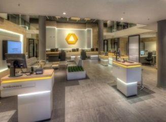 (foto) Conceptul nou al filialelor Commerzbank: cafea gratis, conferințe video, emiterea imediată a cardurilor