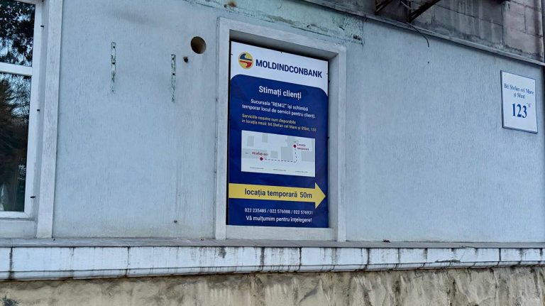O sucursală Moldindconbank din centrul Chișinăului își schimbă temporar locația. Unde vei fi deservit